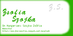 zsofia szojka business card